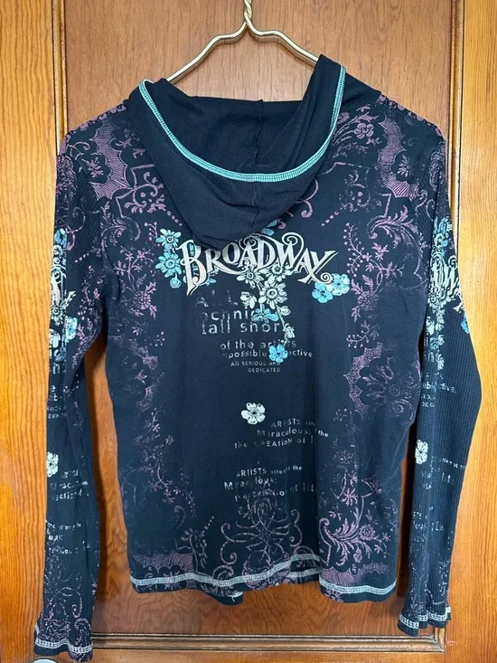 Vanilla Sugar Y2K style floral zip up women’s size small McBling - Picture 5 of 8